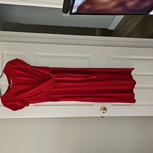 Anthropologie Maeve red jumpsuit